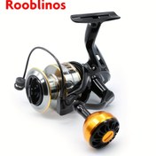 Resim 1 Adet ROOBLINOS HE Taşınabilir Katlanır Makara - Metal Yapı, Büyük Fren Sistemi, Hafif Tuzlu ve Tatlı Su Balıkçılık Makarası Ergonomik Sap ile Dayanıklı Plastik Makaralı (Karışık Renk) 