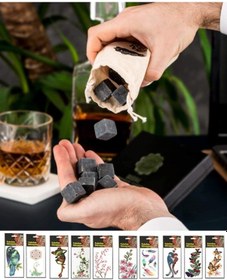 Resim Crassula Viski Taşı | 12 Parça Viski Soğutucu Çok Renkli 