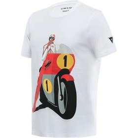 Resim Yamaha DAINESE AGO BEYAZ MOTORCU TSHIRT 