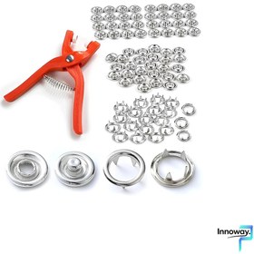 Resim Innoway Çıtçıt Takma Pensesi ve 100’lü Metal Çıtçıt Seti – Kolay Uygulama, Sağlam Tutuş 