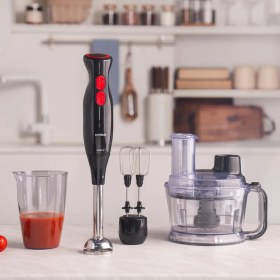Resim Paslanmaz Çelik Çift Taraflı Bıçaklı Mutfak Robotu 1,5l 2000W Kırmızı 