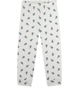 Resim Antebies Organik Gri Yeşil Armut Desenli Beli Lastikli Uzun Kollu Erkek Çocuk Pijama Takımı 