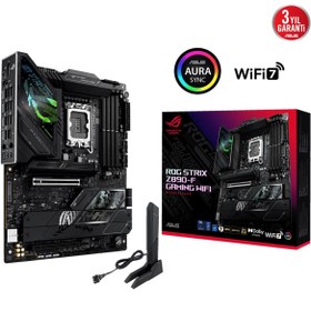 Resim ASUS ROG STRIX Z890-F GAMING WIFI Intel LGA1851 Z890 DDR5 8800+MHz(OC) ATX Gaming (Oyuncu) Anakart 