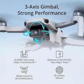 Resim DJI Mini 4K - 4K 30 Fps, Drone, Gri 
