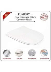 Resim Nkp Slim Kare Yavaş Kapanır Klozet Kapağı Zümrüt 