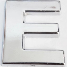 Resim Cemax E Harfi 3,75 cm Krom Yapışkanlı 