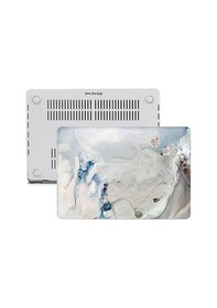 Resim Macbook Air 13 İnç M1 Kılıf A2337 A2179 A1932 Uyumlu Sert Kapak Retina 2018-2020 Mermer Desenli Hardcase Koruyucu Mavi 