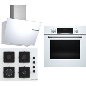 Resim Bosch Beyaz 3 Lü Ankastre Set 282 ( HBF534EW3T - POP6C2P30O - DWK66PJ20T ) 