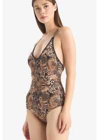 Resim Defacto Regular Fit Leopar Desenli Mayo-fall İn Love E3901ax25smbk81 Siyah 