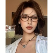 Resim Kadın Retro Kare Yuvarlak Moda Gözlükleri - Şeffaf PC Çerçeve, Hip Hop Tarzı, Güç Gerektirmez, Günlük Giyim ve Partiler için Mükemmel, Parti Gözlükleri, Minimalist Gözlükler, Dayanıklı Gözlükler 
