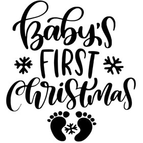 Resim Genel Markalar Babys First Christmas 3 Sticker Oto Motor Laptop Duvar Folyo Sticker 25x27 cm 
