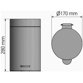 Resim Çöp Kovası,pedallı,soft,3lt Parlak Paslanmaz Çelik 