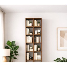 Resim 2'li 6 Raflı Dekoratif Kitaplık Barok Kitaplık Ofis Kitaplığı... Barok 