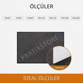 Resim Pratixstore Nem Alıcı Toz Tutucu Kapı Önü Paspası | İç & Dış Mekan İş Yeri Giriş Paspası Kaymaz Taban 