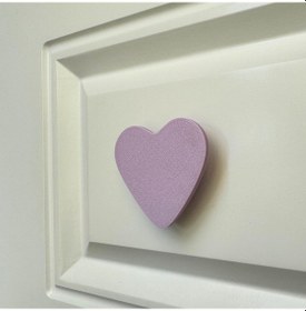 Resim Pomerol Mor Kalp Dolap Kulpu - Çocuk Odası, Mutfak Ve Banyo İçin Modern, Şık Ve Dayanıklı Mobilya Kulp, Dk 