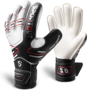 Resim SPOROUT Unisex Genç ve Yetişkin Kaleci Eldivenleri - 4+3mm Lateks Tutuş, Nefes Alabilen Siyah ile Kırmızı Detaylar, Spor ve Günlük Giyim için Dayanıklı Kapatma, Genç Kaleci Ekipmanı, Şık Spor Tasarımı, Esnek Eldiven Malzemesi 