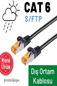 Resim IRENIS Cat6 Dış Ortam Açıkhava Ethernet Network Kablosu, 15 Metre 