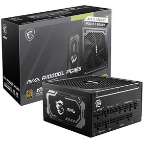 Resim MSI PSU MAG A1000GL PCIE5 1000 W 80+ Gold Güç Kaynağı 