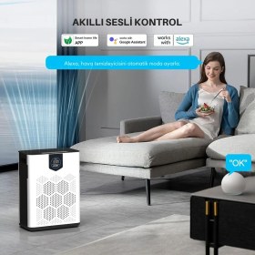 Resim Wifi Hava Temizleyici, Hepa 14 Filtre, 300 M³/h Cadr, 120 Alan, Akıllı Kontrol, Sessiz Mod 