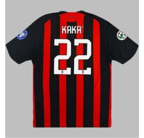 Resim Jersey Ac Milan #22 Kaka Leite 2008-09 Uefa Cup Futbol Forması 