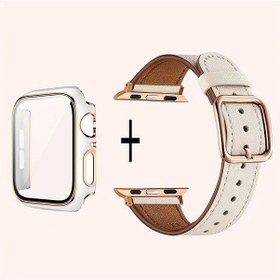 Resim Oldfriend Güneş Toka + İki Renk Gül Kabuk, İwatch Ultra/seri 9/8/7/6/5/4/3/2/se 38-49mm Pembe Kasa 