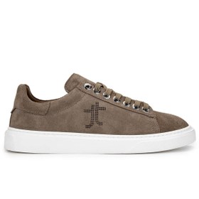 Resim Tamer Tanca Erkek Hakiki Deri Bej Süet Sneakers & Spor Ayakkabı 