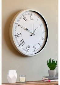 Resim Büro Ev Ofis Hediyesi İçin 52cm Metal Şık Beyaz Duvar Saati Diğer 