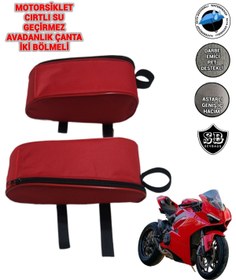 Resim SEVBAGS Motosiklet Su Geçirmez Yan Avadanlık Çantaları 32 Cm Kırmızı 