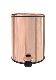 Resim Primanova Cigo Metal Pedallı Çöp Kovası 6lt Rose Gold İç Kısım Siyah Rose Gold 