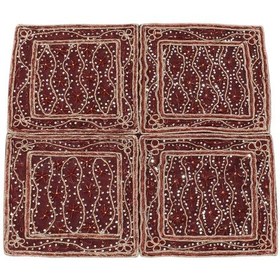 Resim Zehra Abla Halı Yeni El İşi Otantik İnce Kum Boncuklu Masa Sehpa Fiskos Örtüsü 5960 