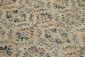 Resim 186x280 cm Kareli Kilim Bej Kareli Yün El Dokuma Modern Geometrik Etnik Eskitme Desenli Boho Oturma Odası Salon Yolluk Koridor Mutfak Halısı 
