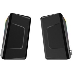 Resim Pazarcan Ds104 Lecoo 1+1 3W*2 Rgb Aydınlatmalı Usb+3.5Mm Jacklı Siyah Hoparlör 