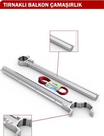 Resim Asvera 51mm Yuvarlak Küpeşte Balkon Çamaşırlık - Dikkat: Sadece Yuvarlak Korkuluklar İçindir Gri 