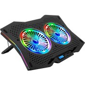 Resim Juo GT RGB Gaming Notebook Soğutucu Siyah 