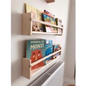 Resim Mrt Ahşap Montessori Raf Yuvarlak Çıtalı 75 cm 2 Adet 