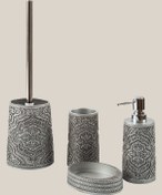 Resim İrya Lane 4 Parça Banyo Seti Gri 