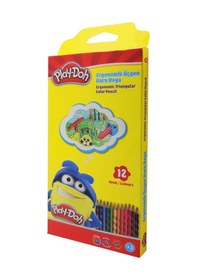 Resim Play-doh Ergonomik Üçgen Oluklu Kuruboya 12 Renk Play-ku026 