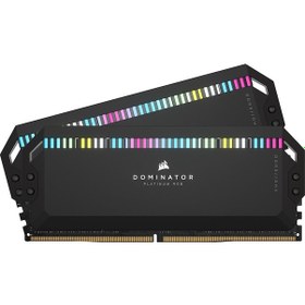 Resim CORSAIR 32GB (2X 16GB) DDR5 5600MHZ CL36 DUAL KIT RGB PC RAM DOMINATOR PLATINUM CMT32GX5M2B5600C36 