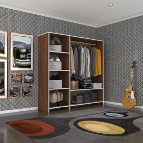 Resim Kenzlife giysi dolabı mükremin 150*150*40 cvz gardırop 