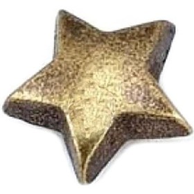 Resim 9 Mm Antik Renk Perçin Yıldız Rivet 30 Adet Antik Kahve 