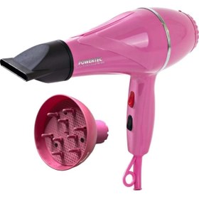 Resim Powertec TR-501+Renkli Hacimlendirici Difüzör Başlıklı Profesyonel Saç Kurutma ve Fön Makinesi Pembe Renk 