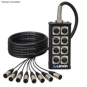 Resim Larkin Stage8-20M 8 Kanal 20 Metre Multicore Kablolu Hazır Stage Box 