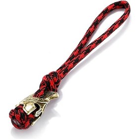 Resim Supretu Supretu Erkekler Viking Anahtarlık - Spartan Savaşçı Aksesuarı, El Yapımı Halat Bıçak Ve Araba Anahtarlığı Kahverengi 13 Cm 