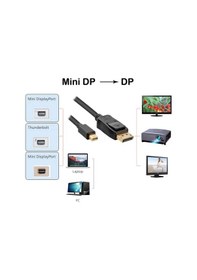 Resim Lenovo Uyumlu Wozlo 4K 60Hz Gold ThinkPad Yoga 260, 460 Mini Display Port to Display Port (DP) Kablo 1.8 M 