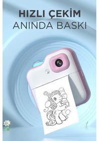 Resim Torima Trm-cmr15 Pembe Dijital Video Kayıt Fotoğraf Çocuk Kamerası Anlık Termal Resim Kağıt Baskılı Yazıcı 