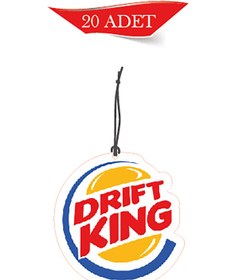 Resim 1001MODEL Drift King Burger Tasarımlı 20'li Oto Kokusu ve Oto Aksesuarı 