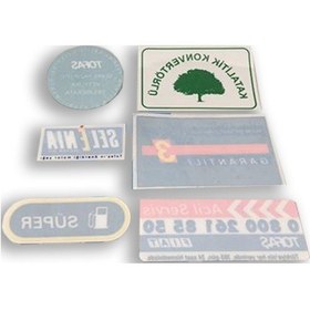 Resim Tempra Tıpo Cam Etıketı 6 Parça Serkar 