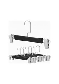 Resim Faravis Atelier Siyah Ahşap Pantolon & Etek Askısı Amerikan Kancalı Özel Seri 10 Adet 