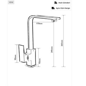 Resim Sardıcı Beyaz Gold Detaylı Kare Mutfak Eviye Bataryası Ağır Gövde Çift Su 