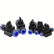 Resim Pnömatik Sisteminizi Bu Basınçlı Bağlantı Hava Kontrol Top Valfi (4/6/8/10/12mm Tüp OD) ile Yükseltin 